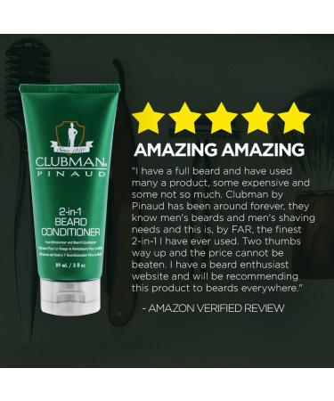 Clubman Pinaud 2-in-1 Beard Conditioner and Face Moisturizer 3 oz - Hydrating Formula for Men - Pack of 1 - Buy Online on GoSupps.com