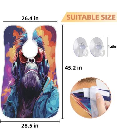 Cool Gorilla Beard Bib Apron - Ultimate Beard Hair Catcher for Men | Perfect Father's Day & Christmas Gift for Dad & Husband with 2 Suction Cups - Buy Online on GoSupps.com