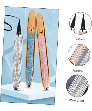 FOYTOKI 2Pcs rose gold plated Self-adhesive Eyeliners Waterproof Liquid Eyeliner 1 count (Pack of 1) Assorted Color - Buy Online on GoSupps.com