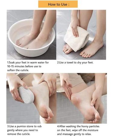 Voarge 2-Piece Natural Pumice Stone Set | Effective Foot Scrub for Dead Skin & Hard Skin Removal | Best Pedicure Tool for Feet & Hands - Buy Online on GoSupps.com