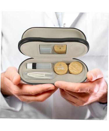 Shop Healvian 2-in-1 Glasses Case & Contact Lens Container Set - Perfect Travel Storage for Glasses & Sunglasses | 15.8x7.4cm | International Shipping Available - Buy Online on GoSupps.com