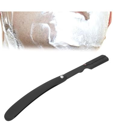 Professional Barber Straight Edge Razor | Stainless Steel Comfortable Handle Single Edge Blades - S80 Black - Buy Online on GoSupps.com