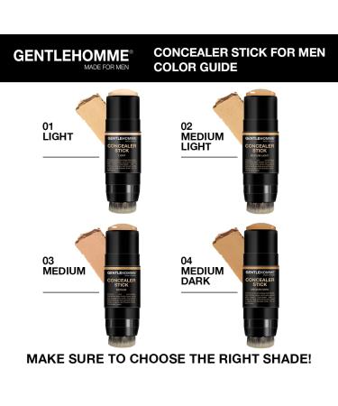 Men's Concealer Stick with Brush - Dual Sided Full Coverage Pen for Dark Circles - 8g (Medium) - Buy Online on GoSupps.com