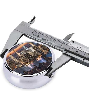 Custom Hong Kong Printed Mini Round Pill Box - 3 Compartment Travel Organizer for Medicine | Portable Pocket & Home Use - Buy Online on GoSupps.com