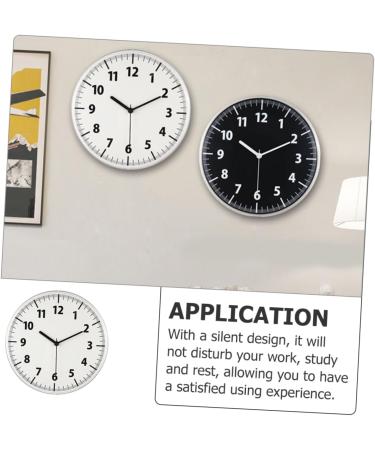 Nordic Noiseless Hanging Clock Decorations Metal White Round White 28X28CM - Buy Online on GoSupps.com