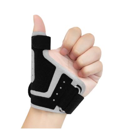 SONGQEE Upgraded Thumb Support Brace Right Left Hand Thumb Spica Splint Thumb Support for Arthritis Trigger Thumb Stabilizer for Tenosynovitis CMC Joint Repetitive Sprain Relieve Thumb Pain Updated Breathable Black
