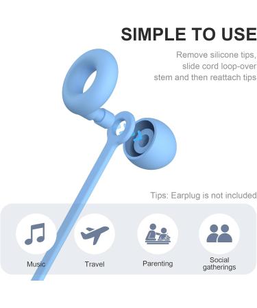 Buy 2 Pieces Earplug Safety Connector Cord | Removable Silicone Anti-Lost Lanyard for Loop Quiet Engage Experience Vibes - Blue - Buy Online on GoSupps.com