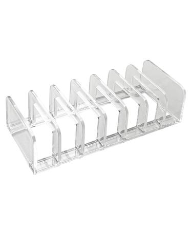Clear Acrylic Eyeshadow Palette Organizer - 7 Section Divided Makeup Storage for Vanity & Bathroom - Buy Online on GoSupps.com