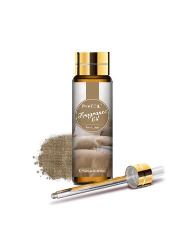 PHATOIL - Fresh Linen Fragrance Oil for Diffuser for Home Aromatherapy Soap Making Candle Making Burner Oil - 10ml Fresh Linen 10.00 ml (Pack of 1)