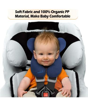 KAKIBLIN Baby Travel Pillow - Dark Blue Baby Head and Neck Support for Car Seat & Pushchair - Buy Online on GoSupps.com