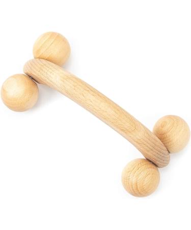 Tuuli Accessories Wooden Massage Roller Ball for Back Neck & Shoulder - 18x7x6 cm | International Shipping - Buy Online on GoSupps.com