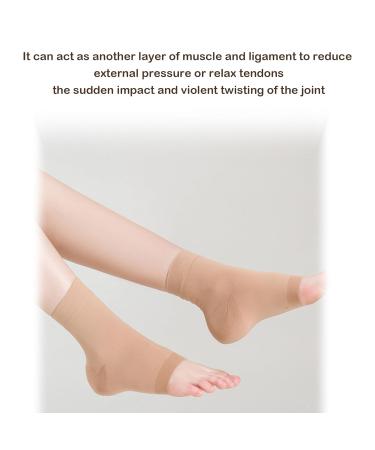 Ankle Compression Socks for Foot Pain Relief & Swelling | Medium Beige Foot Support for Men & Women - Ideal for Plantar Fasciitis & Neuropathy - Buy Online on GoSupps.com