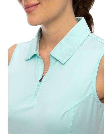 YSENTO Women's Sleeveless Collared Golf Polo T Shirt - Sky Blue Large | Quick Dry & Moisture Wicking - Buy Online on GoSupps.com
