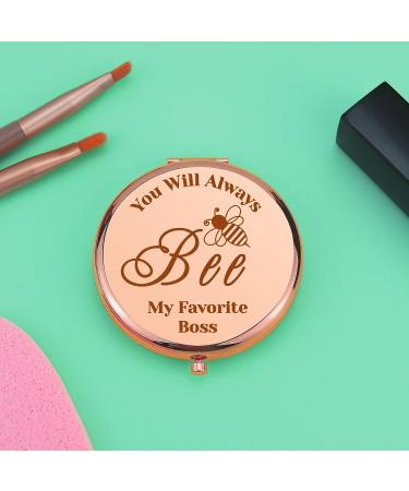 Boss Lady Retirement Gifts - Compact Mirror for Women Leaders | Appreciation Gift for Coworker Manager | Perfect Boss Day or Retirement Gift - Buy Online on GoSupps.com