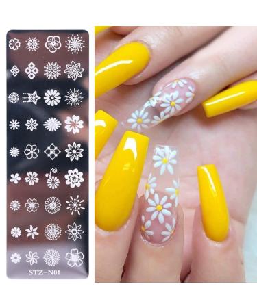 Nail Stamp Template Kit - 5 Pcs Stamping Plates for Nail Art - Flower, Leaf, Butterflies, Snowflake Designs - Manicure Supplies - Buy Online on GoSupps.com