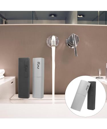 Minkissy Toothbrush Travel Case - 2-Pack Portable Organizer for Trips & Business Travel Gray/White 19.8x7cm - Ideal for Camping & Home Use - Buy Online on GoSupps.com