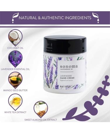 Sonoma Lavender Luxury Hand Cr me - Deep Moisturizing Treatment for Dry Skin - 8 oz - Buy Online on GoSupps.com
