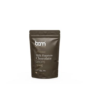 BAM Premium Milk Chocolate Drops Callets Chips for Chocolate Fountain Fondue & Cast Iron Home & Professional Cooking 500