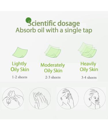 Blotting Paper for Oily Skin - Natural Blotting Paper - Easy use for Perfect Oily Skin Control - Made from Green Tea Extracts+Compact Mirror+Powder Puff - 300 Oil Absorbing Sheets for Face - Buy Online on GoSupps.com
