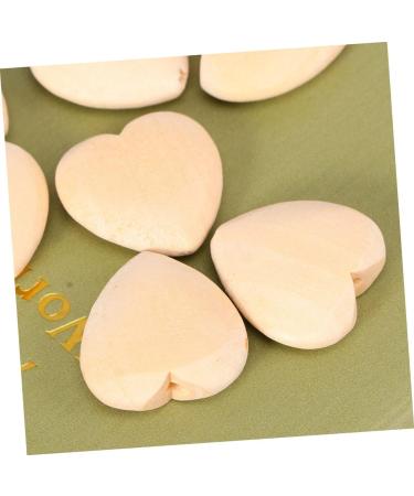 Safigle 150 PTH Peach Herz Heart Pearls - Wooden Crafting Beads for Valentine's Day Decoration & Tinkering Accessories - Buy Online on GoSupps.com