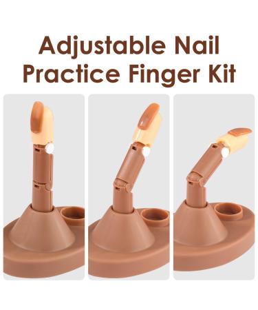 Acrylic Nail Practice Finger Kit - BORNBYME Adjustable Fake Fingers & 100 Nail Tips for Beginners | International Shipping Available - Buy Online on GoSupps.com