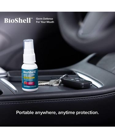 BioShell Germ Defense Oral Antiseptic - Berry Flavor 1 Fl Oz (Pack of 1) | Fights & Kills Germs in Crowded Spaces - Buy Online on GoSupps.com