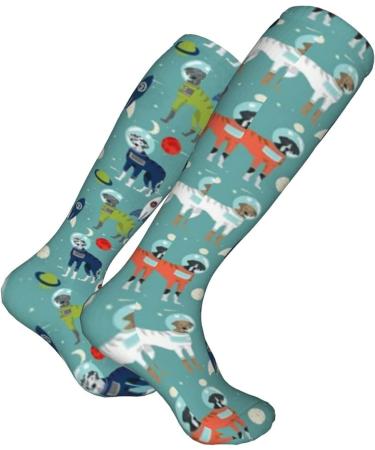 Great Dane Outer Space Astronauts Dog Compression Socks - 15-20 mmHg Circulation Support for Running & Cycling | Unisex - Buy Online on GoSupps.com