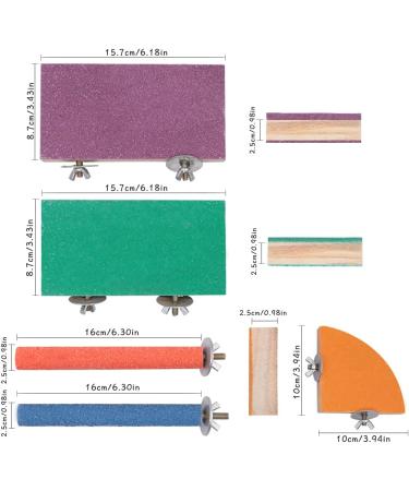 Geluode 5 Pack Bird Perches Natural Wood Birdcage Scrub Stand Platform for Bird Parrot Budgies Parakeet Cockatiels Conure Lovebird Cage Paw Grinding Toy - Buy Online on GoSupps.com