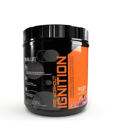 RIVALUS Pre-workout Ignition Citrus Burst 20 Serving - Powerfully Dosed Preworkout Zero Banned Substances Mixed Berry 280 g (Pack of 1)