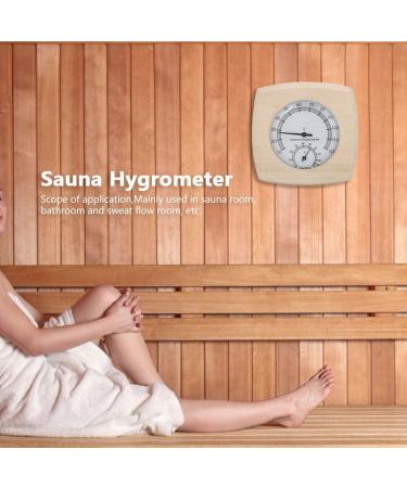 Natudeco Wooden Thermo Hygrometer | Indoor Thermometer for Bathroom & Sauna Accessories | Accurate Humidity & Temperature Measurement - Buy Online on GoSupps.com