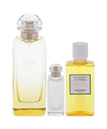 Hermes Un Jardin A Cythere for Unisex - 3 Pc Gift Set 3.3oz EDT Spray 0.25oz EDT Splash 1.35oz Shower Gel 4.9 Fl Oz (Pack of 1) - Buy Online on GoSupps.com