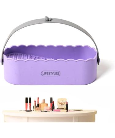 ALWIDA Makeup Brush Cleaner - 4 In 1 Makeup Brush Cleaning Rack | Painting Brush Organizer | Innovative Makeup Cleaning Bowl With Detachable Design | Multipurpose Brush Cleaning Mat Makeup Sponge Purple - Buy Online on GoSupps.com