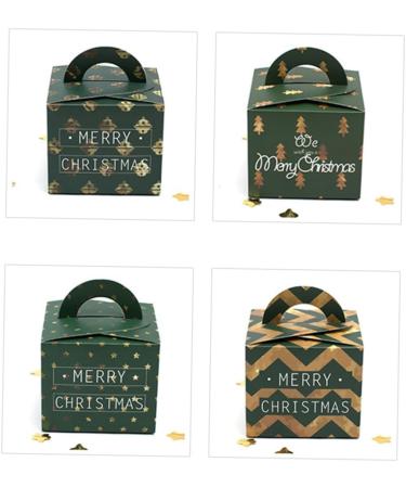 KOMBIUDA 12pcs Boxes Christmas Candy Gift Treat Bags Mini Christmas Paper Boxes Christmas Cookie Boxes Xmas Gift Boxes Christmas Boxes for Presents Christms Gift Boxes Biscuit Container 1 count (Pack of 1) Green - Buy Online on GoSupps.com
