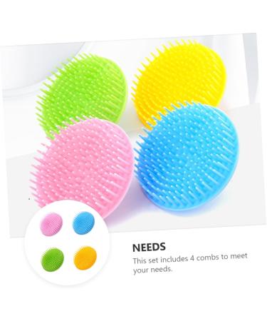 Magiclulu 4-Piece Silicone Scalp Massage Set | Head Massage Devices for Men & Women | Scalp Peeling & Shampoo Brush - Buy Online on GoSupps.com