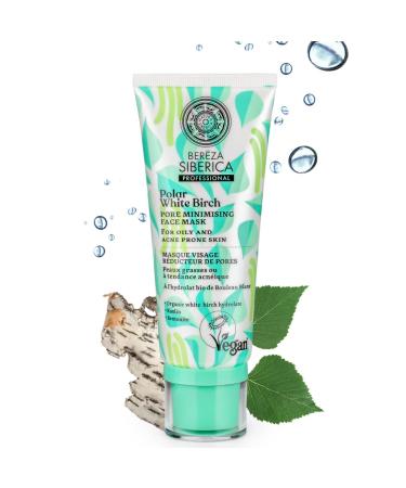 Natura Siberica Polar White Birch Pore Minimizing Face Mask - Enhance Your Skin's Glow & Minimize Pores | International Shipping Available - Buy Online on GoSupps.com