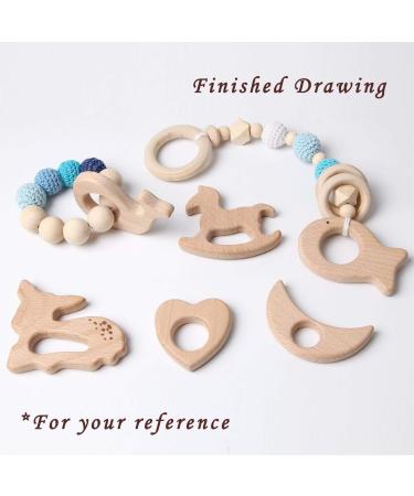 Organic Wood Teether Set for Infants - DIY Rattle Ring for Gum Relief and Toy Holder - Buy Online on GoSupps.com