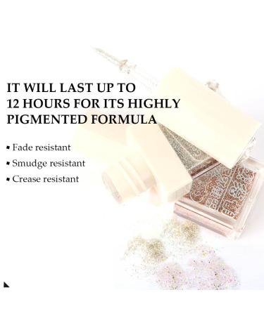 Waterproof Liquid Glitter Eyeshadow & Eyeliner Set - Fairy Iridescent Champagne Gold Sparkly Eye Makeup - Buy Online on GoSupps.com