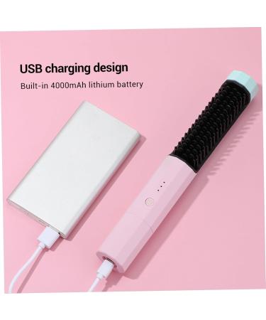 Portable Cordless Hair Straightener Brush | 3 Temp Settings Auto-Off & Anti-Scald | Ideal for Women | International Shipping Available - Buy Online on GoSupps.com