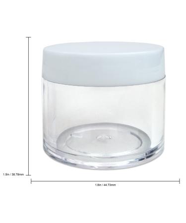 Beauticom 12 Piece Acrylic Round Clear Jars with Lids for Creams & Cosmetics - USA Made | Perfect for Lotions Samples Herbs - Buy Online on GoSupps.com