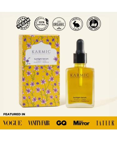 Karmic Skin Brightening Vitamin C Face Serum: With Saffron & Vit. E | Hydrate & Reveal Bright Glowing Skin | Correct Dark Spots | Treat Hyperpigmentation | Organic Facial Oil Skin Care | Women & Men - Buy Online on GoSupps.com