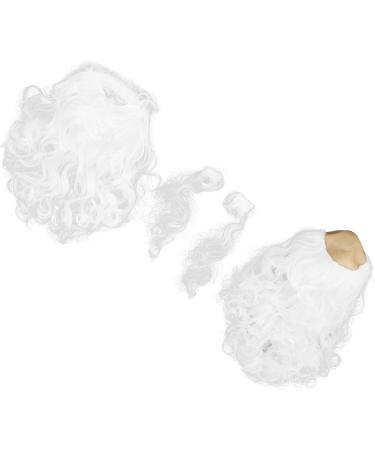 Ensemble perruque blanche barbe longue boucl e costume d'Halloween fausse moustache amusante faux moustaches sourcils nains blancs accessoires de f te de No l - Buy Online on GoSupps.com