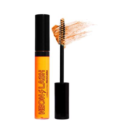 Mascara lumineux UV Fluorescent de couleur arc - en - ciel de couleur n on imperm able l'eau extension de cils boucl s extension de mascara Halloween Party stage use (#3 Orange)