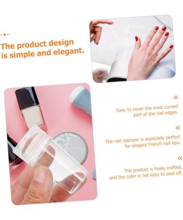 FRCOLOR Silicone Nail Tools 2 Sets Nail Stamp Handle Abs Soft Head Clear Nail Stamper 6.2X3X3CM Assorted Color - Buy Online on GoSupps.com