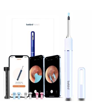 Bebird Note5 Flagship Model 10 Megapixel HD 3-in-1 Ear Wax Removal Tool Camera Ear Cleaner with Camera Tweezers and Rod Bebird Ear Cleaner Ear Wax Removal Otoscope with Light Glacier White Note5 T2 Glacierwhite