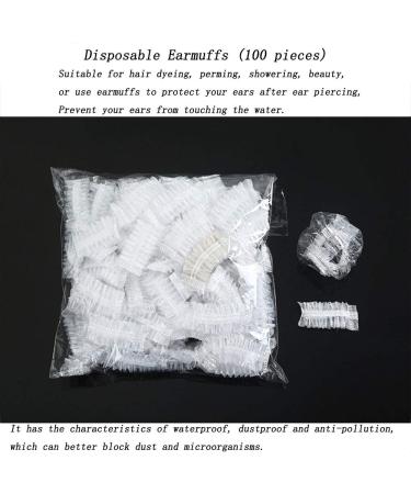 100 Pack Disposable Earmuffs - Waterproof Ear Protection Caps for Bath Shower & Hair Dye - International Shipping Available - Buy Online on GoSupps.com