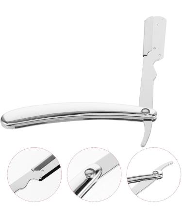 Beavorty Manual Safety Razor for Men | Professional Beard & Hairdresser Razor Blade Holder - Old Fashioned ABS Design - Buy Online on GoSupps.com