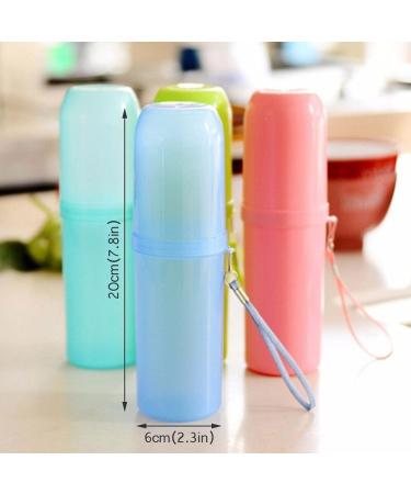 Digjobk Portable Toothbrush Cup - Colorful Travel Accessory Holder for Toothbrush & Toothpaste - Blue Bathroom Organizer - Buy Online on GoSupps.com