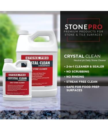 Stone Pro Crystal Clean - 128 oz Surface Cleaner & Sealer Concentrate for International Shipping | Best Quality Gallon Cleaner - Buy Online on GoSupps.com