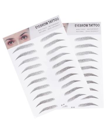 Lurrose 2pcs 3d Eyebrow Stickers Makeup Set for Women Makeup Stickers Set De Maquillaje Eyebrow Tattoo Tool Tattoo Eyebrows Makeup Eyebrow Transfer Artificial Eyebrow Eyebrow Stencils Miss