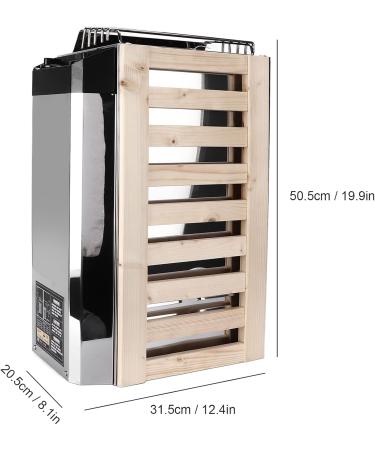 3KW Stainless Steel Sauna Stove | 110V Electric Sauna Heater for Home & Office | Internal Control - Buy Online on GoSupps.com